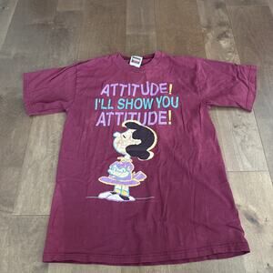 Charlie Brown Graphic Tee Tultex Preshrunk Size L – Faded, 3 Holes